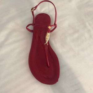 Red tory burch sandals